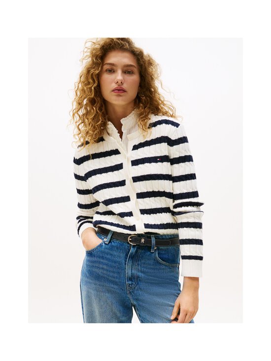 Tommy Hilfiger - Palmikkoneuletakki - 0FG IVORY SILK/DARK NIGHT NAVY STP - photo 4 Tommy Hilfiger - Palmikkoneuletakki - 0FG IVORY SILK/DARK NIGHT NAVY STP | Stockmann - photo 4