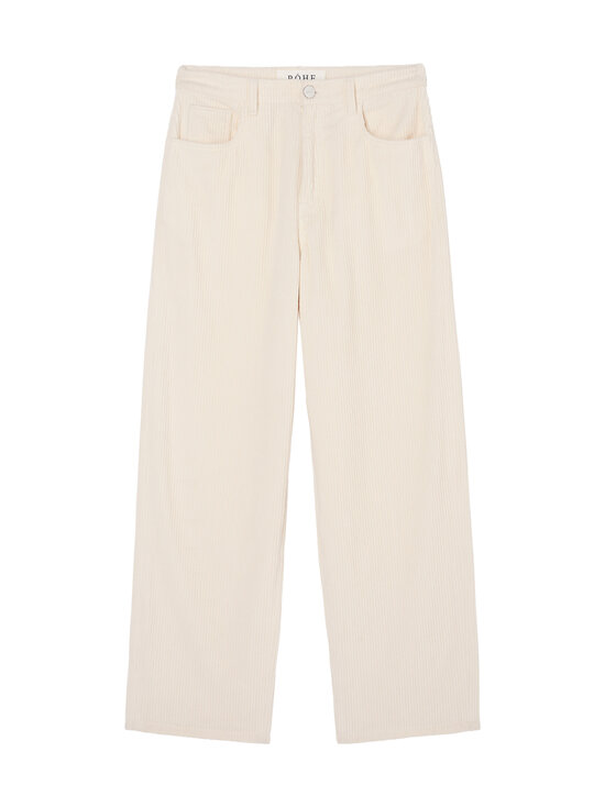 Róhe - Bruun Signature Baggy -vakosamettihousut - WINTER WHITE | Stockmann - photo 1