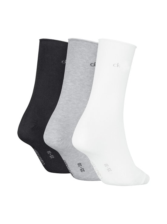 Calvin Klein - Rolltop zeķes 3-pāri - 002 WHITE/LIGHT GREY MELANGE/BLACK - photo 2 Calvin Klein - Rolltop zeķes 3-pāri - 002 WHITE/LIGHT GREY MELANGE/BLACK | Stockmann - photo 2