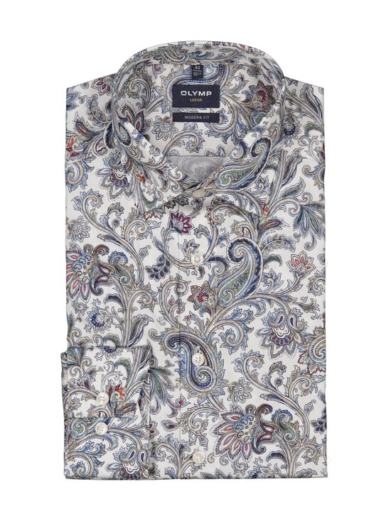 Olymp - Modern Fit Paisley -kauluspaita - 00 WEISS | Stockmann - photo 1