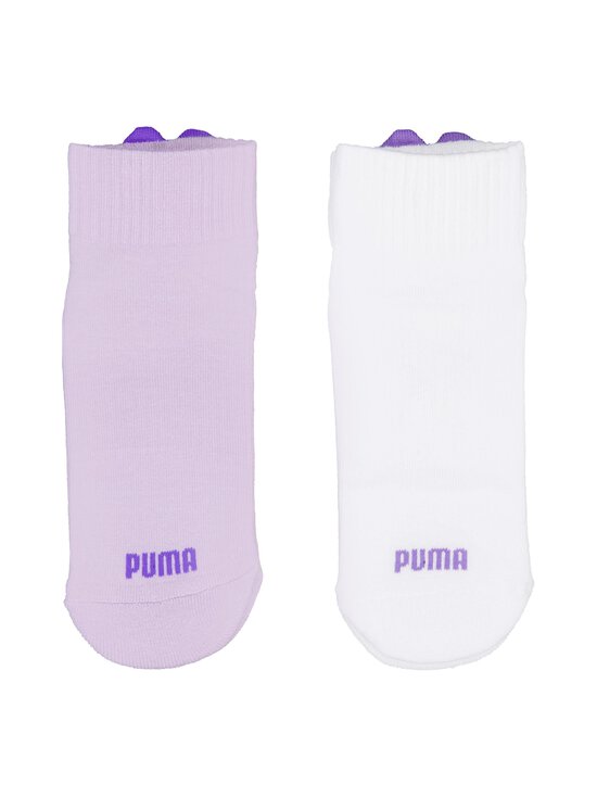 Puma - Heart Logo Quarter -sukat 2-pack - 002 LILA / WHITE | Stockmann - photo 1