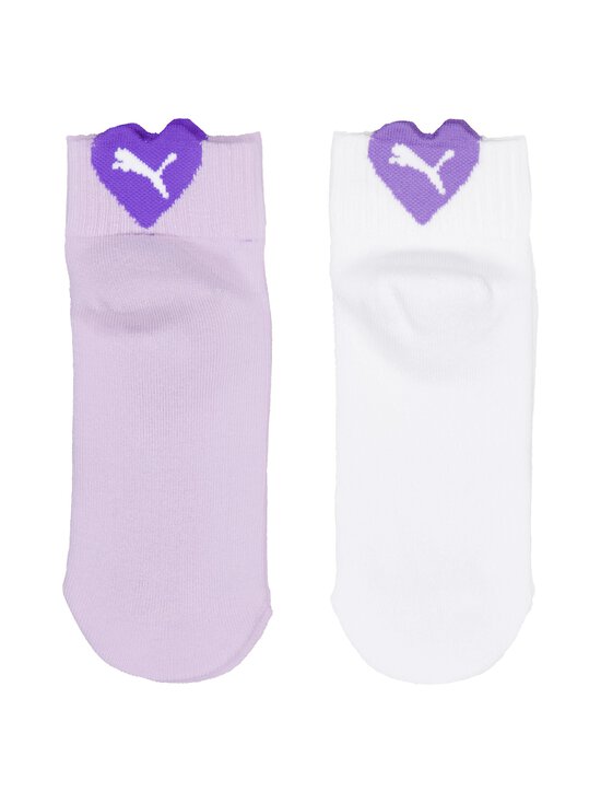 Puma - Heart Logo Quarter -sukat 2-pack - 002 LILA / WHITE | Stockmann - photo 2