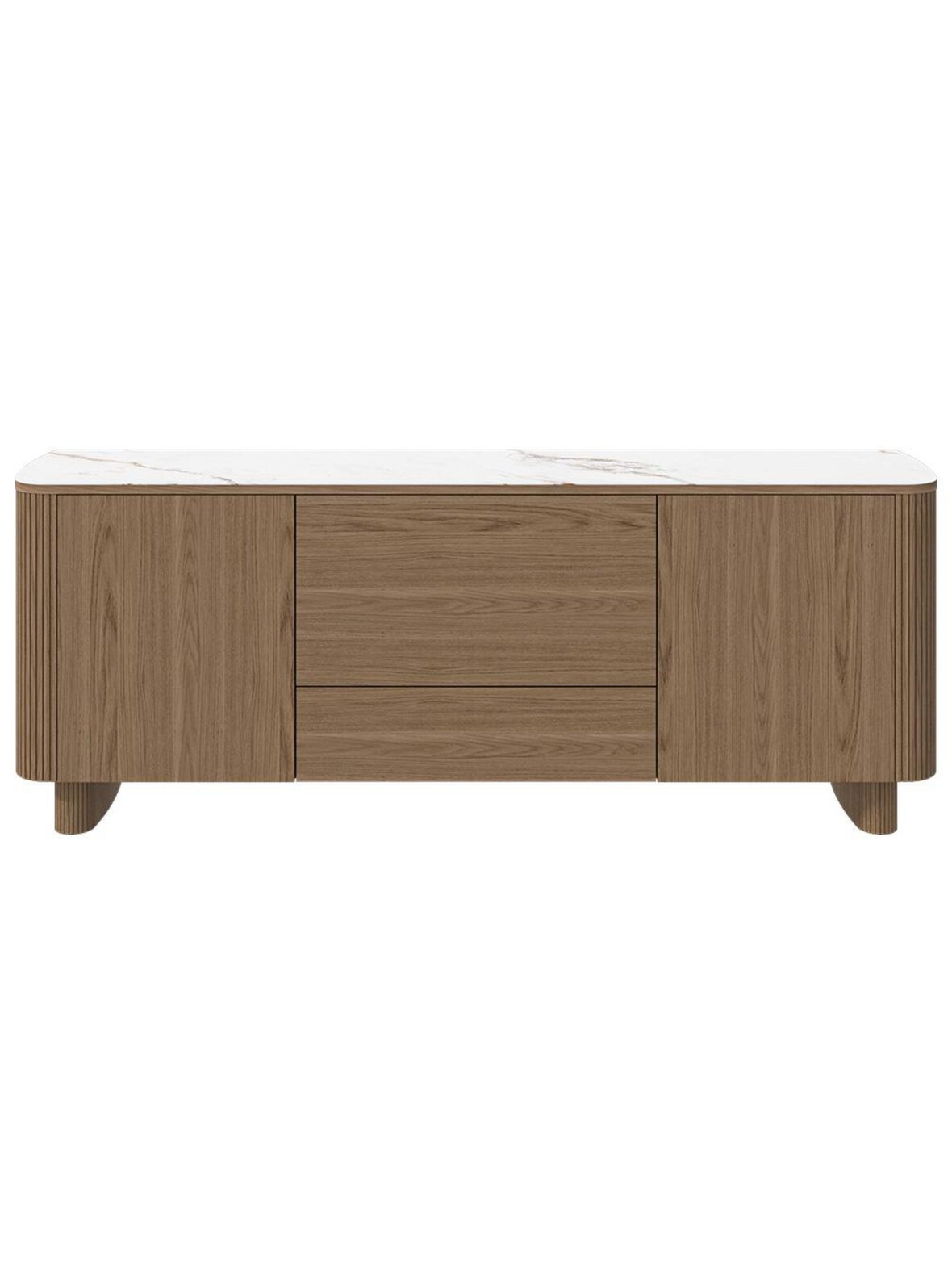 Santiago-senkki valkoinen keramiikka / luonnonvärinen tammi L 200 cm