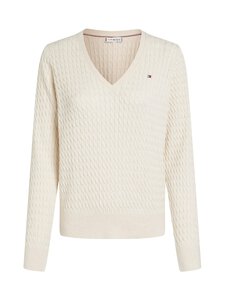 Tommy Hilfiger - Palmikkoneule - 0F5 HEATHER IVORY PETAL | Stockmann