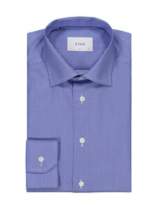 Eton - Slim Fit Striped Fine Twill -kauluspaita - 25 MID BLUE | Stockmann