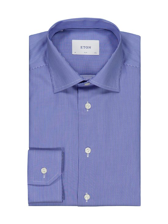 Eton - Slim Fit Striped Fine Twill -kauluspaita - 25 MID BLUE | Stockmann - photo 1