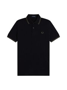 Fred Perry - Twin Tipped Slim Fit polo krekls - T44 BLACK/FIELDGREEN | Stockmann