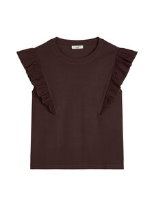 Marc O'Polo - Röyhelöhihainen trikoopaita - 6929 BURNT AUBERGINE | Stockmann