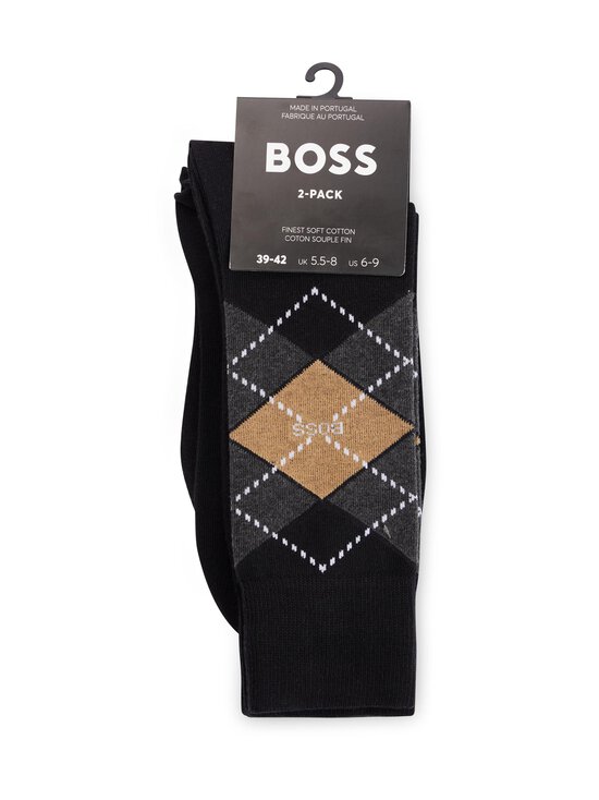BOSS - Argyle-sukat 2-pack - 002 BLACK | Stockmann - photo 3