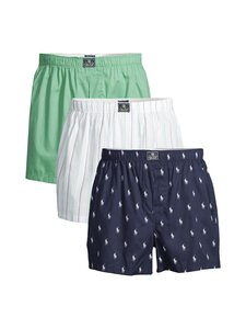 Polo Ralph Lauren - Open Boxer -alushousut 3-pack - 3PK STRIPE/PISTACHIO/NAVY AOPP | Stockmann
