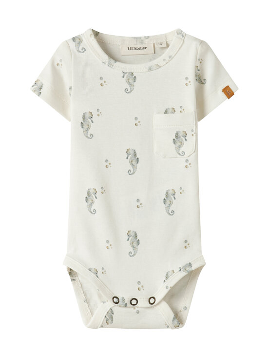 Lil' Atelier - NbmGayo Sev Slim bodijs - COCONUT MILK AOP:SEAHORSE | Stockmann - photo 1