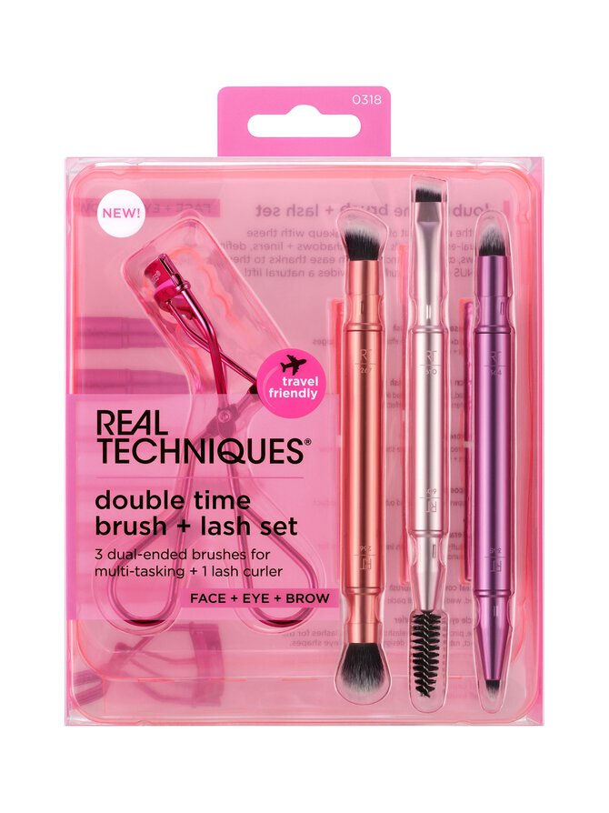 Real Techniques - Double Time Retractable Brush Set -meikkisivellinsetti