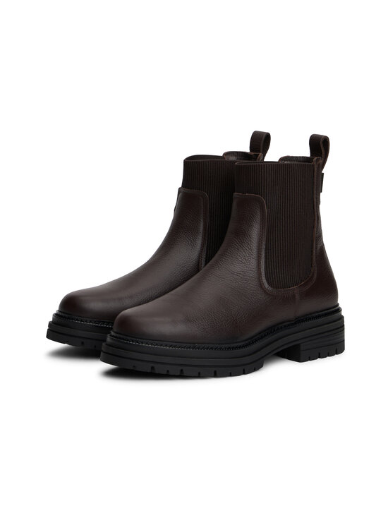 Tommy Hilfiger - Nahast saapad Plaque Pebble Chelsea Warm - BCR CHARRED WOOD | Stockmann - photo 4