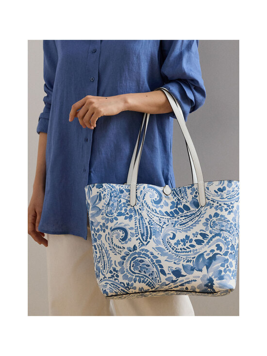 Lauren Ralph Lauren - Reversible Tote Medium -laukku - WHITE/SUMMER PAISLEY | Stockmann - photo 9