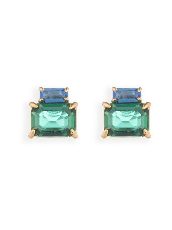 Lauren Ralph Lauren - Kensington Baguette Stone -nappikorvakorut - GLD/ EMERALD | Stockmann - photo 1