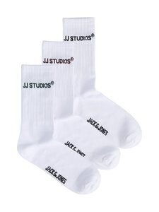 JACK & JONES junior - JacSoho tenisa zeķes 3-pāri - WHITE DETAIL:BLACK - BITTER CHOCOLATE - SCARAB | Stockmann