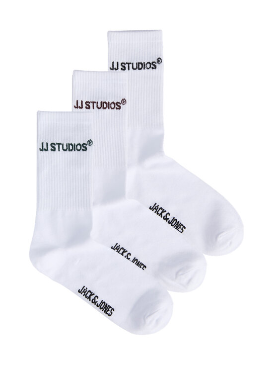 JACK & JONES junior - JacSoho tenisa zeķes 3-pāri - WHITE DETAIL:BLACK - BITTER CHOCOLATE - SCARAB | Stockmann - photo 1