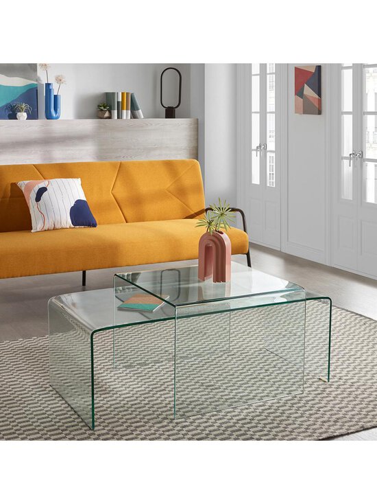 Kave Home - Burano-sohvapöytä, kirkas lasi 110 x 50 cm - LÄPINÄKYVÄ | Stockmann - photo 5