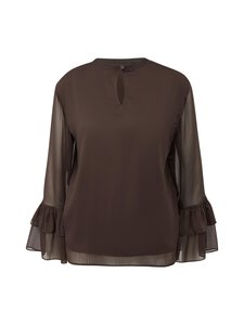 Comma - Chiffon Bluse Mit Volant -pusero - 8940 MULCH | Stockmann
