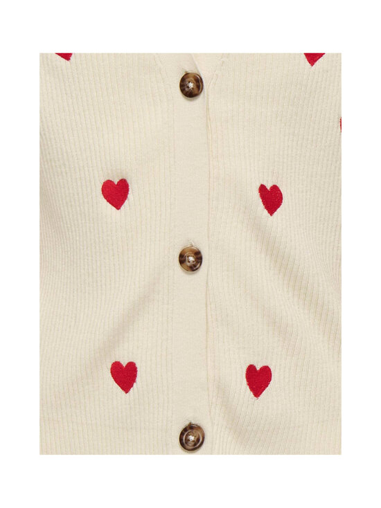 KIDS ONLY - KogDana Life Heart V-neck -neuletakki - TOFU DETAIL:EMB BARBADOS CHERRY/HEART | Stockmann - photo 3