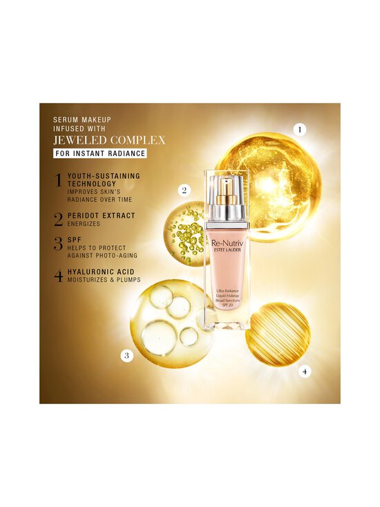 Estée Lauder - Re-Nutriv Ultra Radiance Liquid Make-Up SPF 20 tonālais krēms 30 ml - 4N1 SHELL BEIGE - photo 6 Estée Lauder - Re-Nutriv Ultra Radiance Liquid Make-Up SPF 20 tonālais krēms 30 ml - 4N1 SHELL BEIGE | Stockmann - photo 6