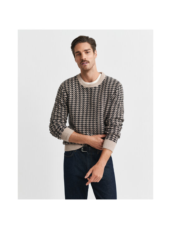 GANT - Texture C-Neck -neule - 97 DK CHARCOAL MELANGE | Stockmann - photo 2