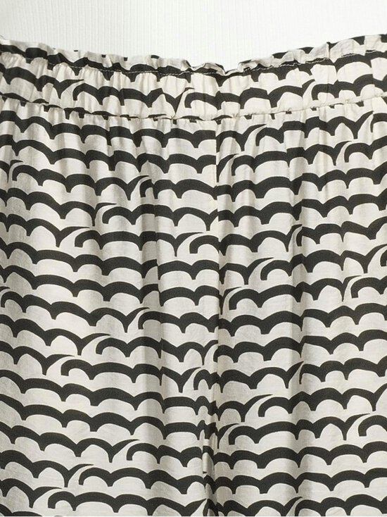 NOOM - Tiffany Wide Leg -housut - BLACK/OFFWHITE WAVE PRINT | Stockmann - photo 6