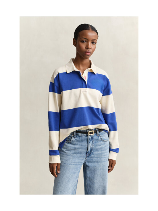 GANT - Striped Heavy Rugger -puuvillapaita - 417 ROYAL BLUE | Stockmann - photo 2