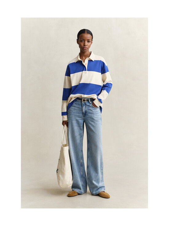 GANT - Striped Heavy Rugger -puuvillapaita - 417 ROYAL BLUE | Stockmann - photo 5