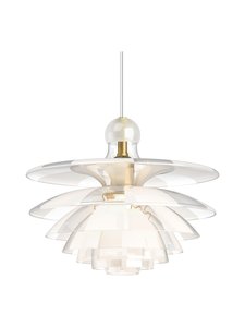 Louis Poulsen - PH Septima -riippuvalaisin 500 mm - CLEAR GLASS WITH SANDBLASTED FIELDS | Stockmann