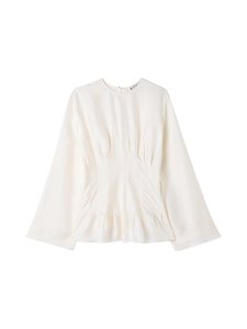 Róhe - Sculptural waisted -silkkipusero - 101_291 CREAM | Stockmann