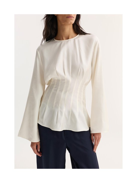 Róhe - Sculptural waisted -silkkipusero - 101_291 CREAM | Stockmann - photo 3