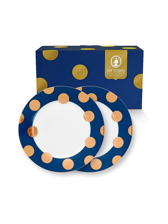 Pip Home - Leiva- ja salatitaldrik Dot Delight Navy Gold 21 cm, 2 tk - DARK BLUE | Stockmann - photo 1