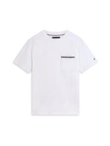 Tommy Hilfiger - Global Stripe Pocket -t-paita - YBR WHITE | Stockmann