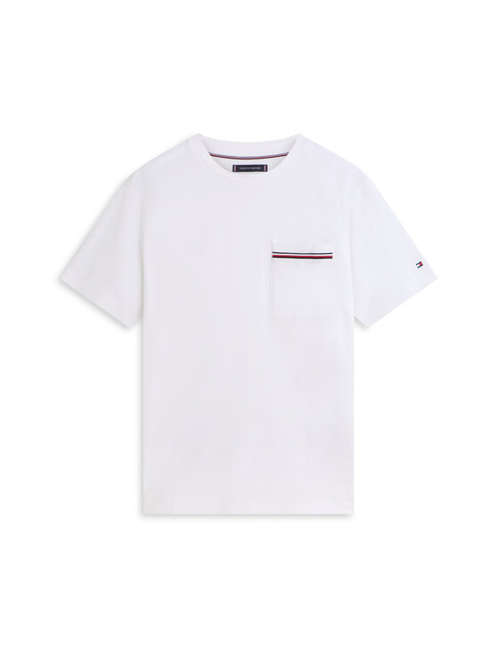 Tommy Hilfiger - Global Stripe Pocket -t-paita - YBR WHITE | Stockmann - photo 1