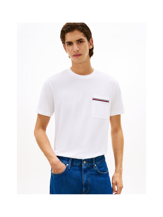 Tommy Hilfiger - Global Stripe Pocket -t-paita - YBR WHITE | Stockmann - photo 5