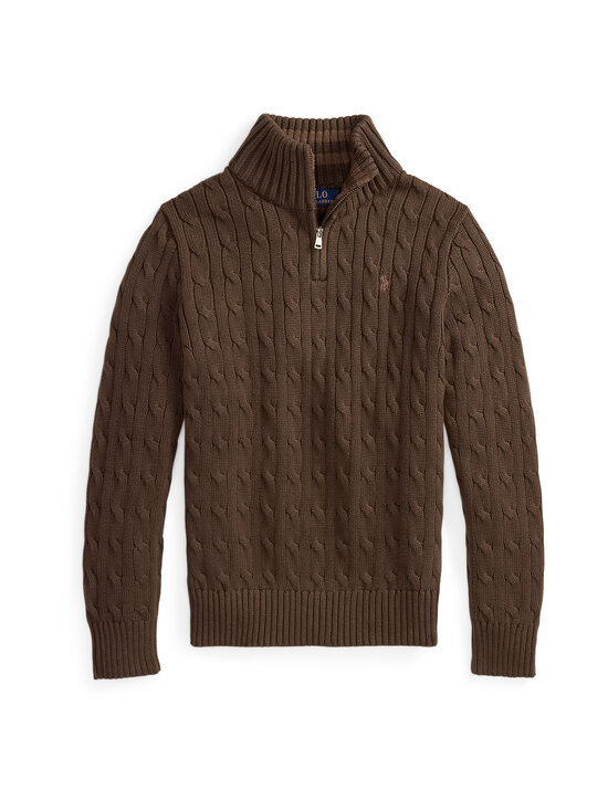 Polo Ralph Lauren - Cable Half Zip džemperis ar pīņu rakstu - 501 NUTMEG BROWN/C8985 | Stockmann - photo 1