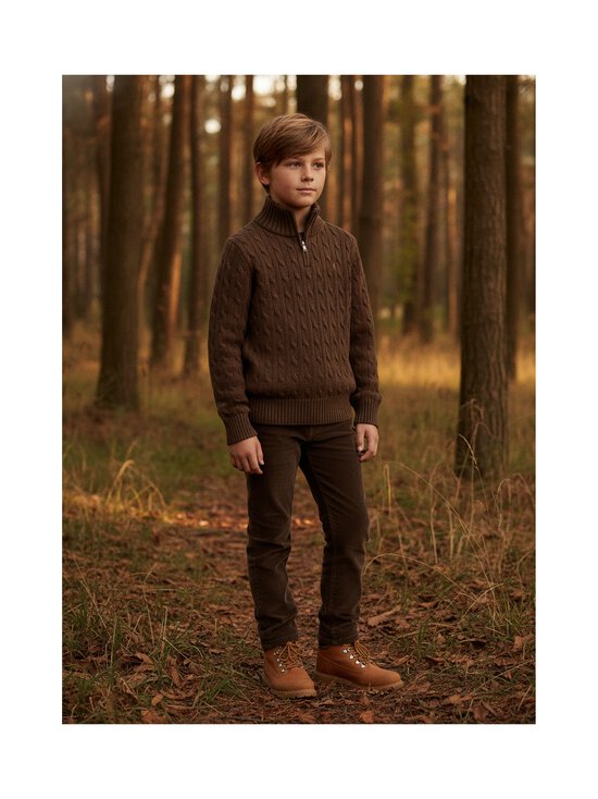 Polo Ralph Lauren - Cable Half Zip džemperis ar pīņu rakstu - 501 NUTMEG BROWN/C8985 | Stockmann - photo 3