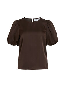 Vila - Viellette 2/4 Puff -satiinipaita - COFFEE BEAN | Stockmann