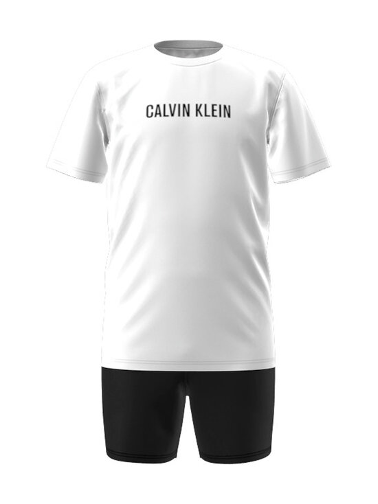 Calvin Klein Kids - Knit PJ Set t-krekls un šorti - 0WS CLASSICWHITE/CKBLACK | Stockmann - photo 1
