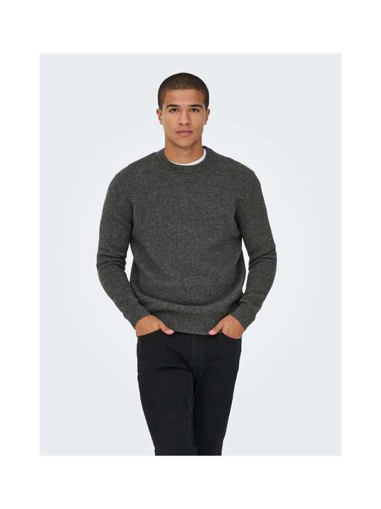 Only & Sons - OnsRay Regular -neule - DARK GREY MELANGE | Stockmann - photo 5