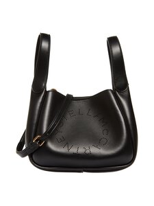 Stella McCartney - Logo Double Top Handle Crossbody -laukku - 1000 BLACK | Stockmann