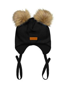 Gugguu - Merino Double Furry Baby merīnvilnas cepure - BLACK | Stockmann