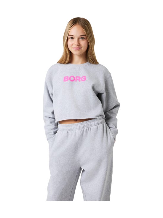 Björn Borg - Oversized Cropped -collegepaita - ME005 LIGHT GREY MELANGE | Stockmann - photo 1