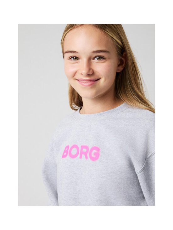 Björn Borg - Oversized Cropped -collegepaita - ME005 LIGHT GREY MELANGE | Stockmann - photo 3