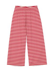 Marimekko - Caissa Tasaraita Jersey -housut - 899 RED, OFF WHITE | Stockmann