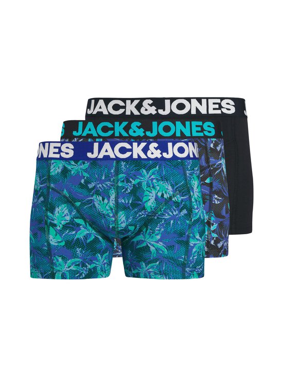 Jack & Jones - JacTropical Flower -alushousut 3-pack - SKY CAPTAIN PACK:SKY CAPTAIN - DAZZLING BLUE | Stockmann - photo 1
