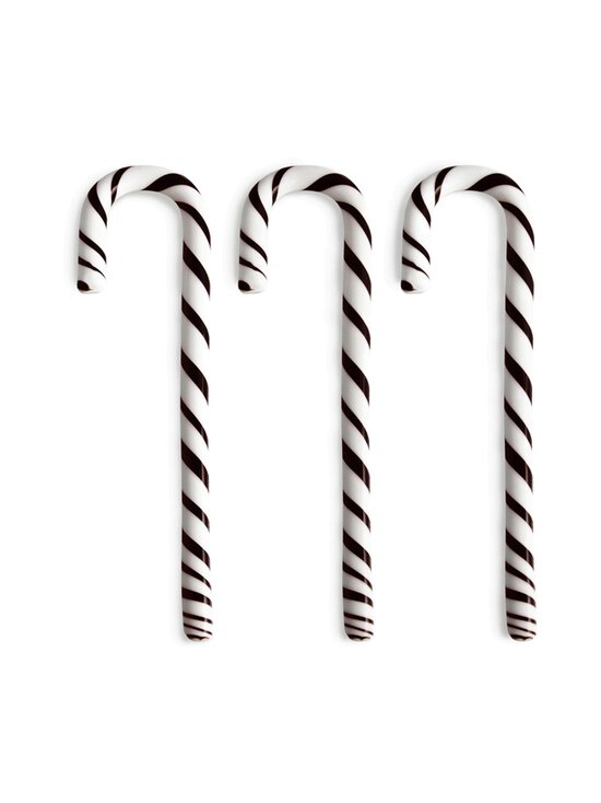 Kosta Boda - Polka Candy Cane Red -joulukuusenkoriste 3 kpl - WHITE/BLACK | Stockmann - photo 1