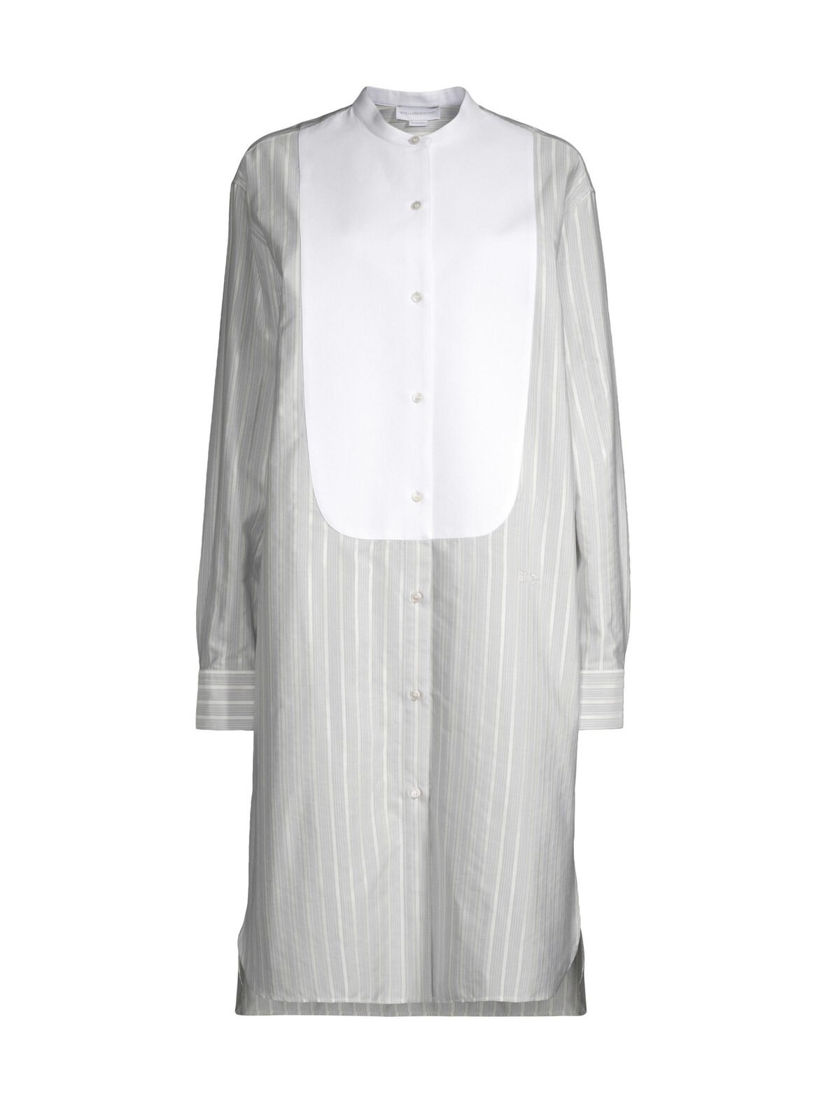Stripe- silkki-puuvillamekko