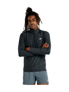 New Balance - Space Dye 1/4 Zip -paita - BKH BLACK HEATHER | Stockmann